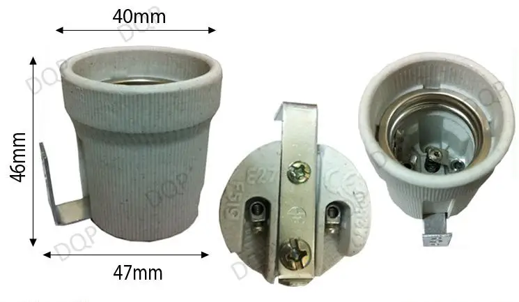 

E27 ES Ceramic Socket Bulb Holder & Fixing Bracket for Heat Lamps