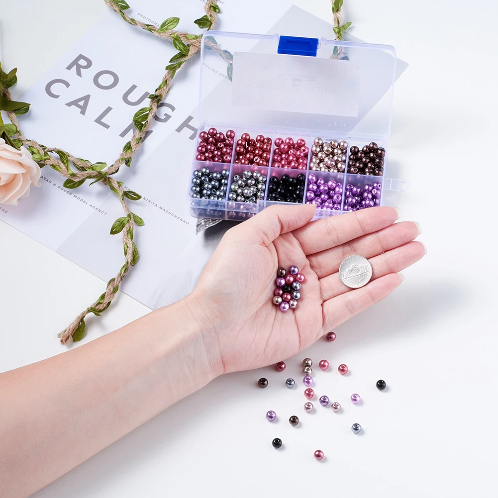 Круглый жемчуг PandaHall 6 мм 8 смешанный стиль россыпью ювелирные изделия сделай сам