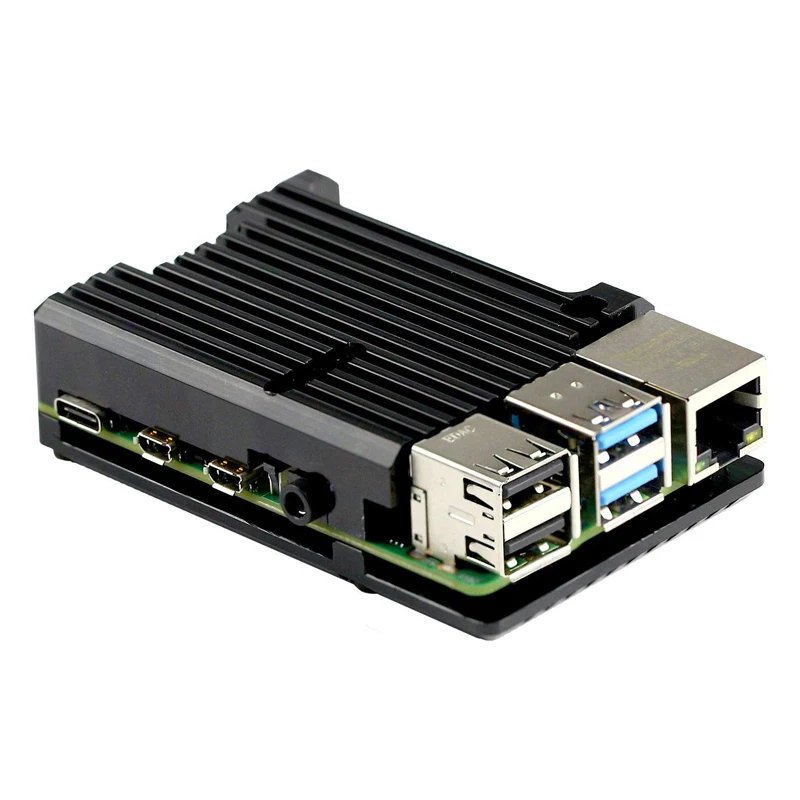 Raspberry Pi 4 алюминиевый корпус защитный сплав корпус коробка охлаждающая пластина корпус с адаптером питания для Raspberry Pi 4B Pi4