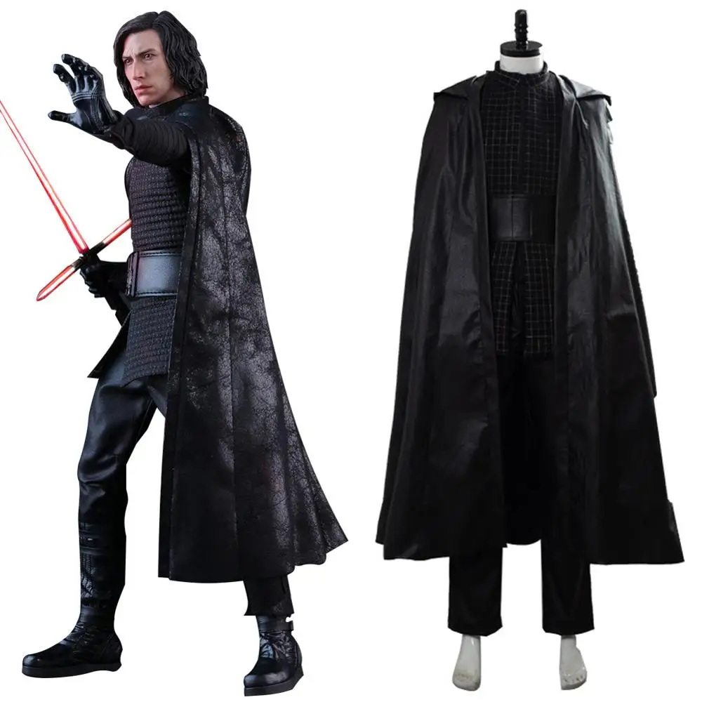 Star Cosplay Wa 9 The Rise of Skywalker Kylo Ren Косплей Костюм Бен соло Униформа полный костюм плащ