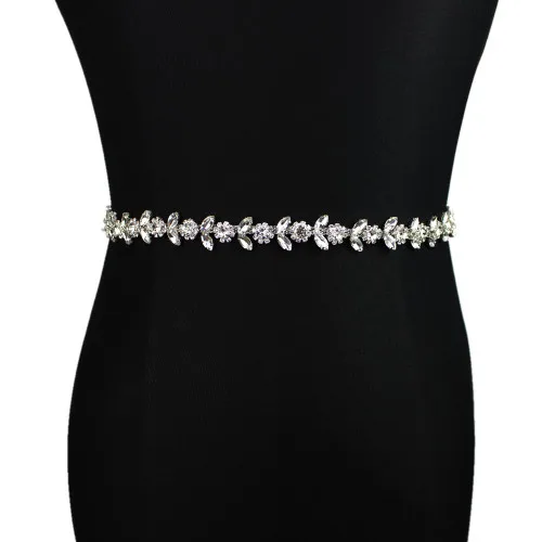 Bridal Belt 18Silver Стразы, свадебный пояс, розовый, золотистый, серебристый, цвета алмаза, кристалл, свадебный пояс для свадебного платья, свадебное украшение - Цвет: Bridal Belt 18Silver