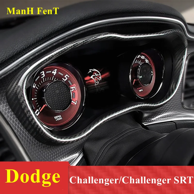 

For Dodge Challanger SRT Instrument Frame Real Carbon Fiber Decoration Sticker