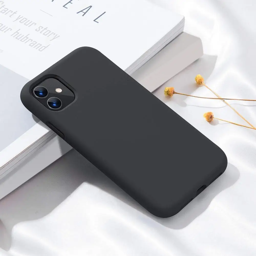 1000 Pieces Liquid Silicone Cases For Apple iPhone 11 Pro XS Max XR X 8 Plus 7 6 6S Soft thin Phone Case Candy Color Back Cover |