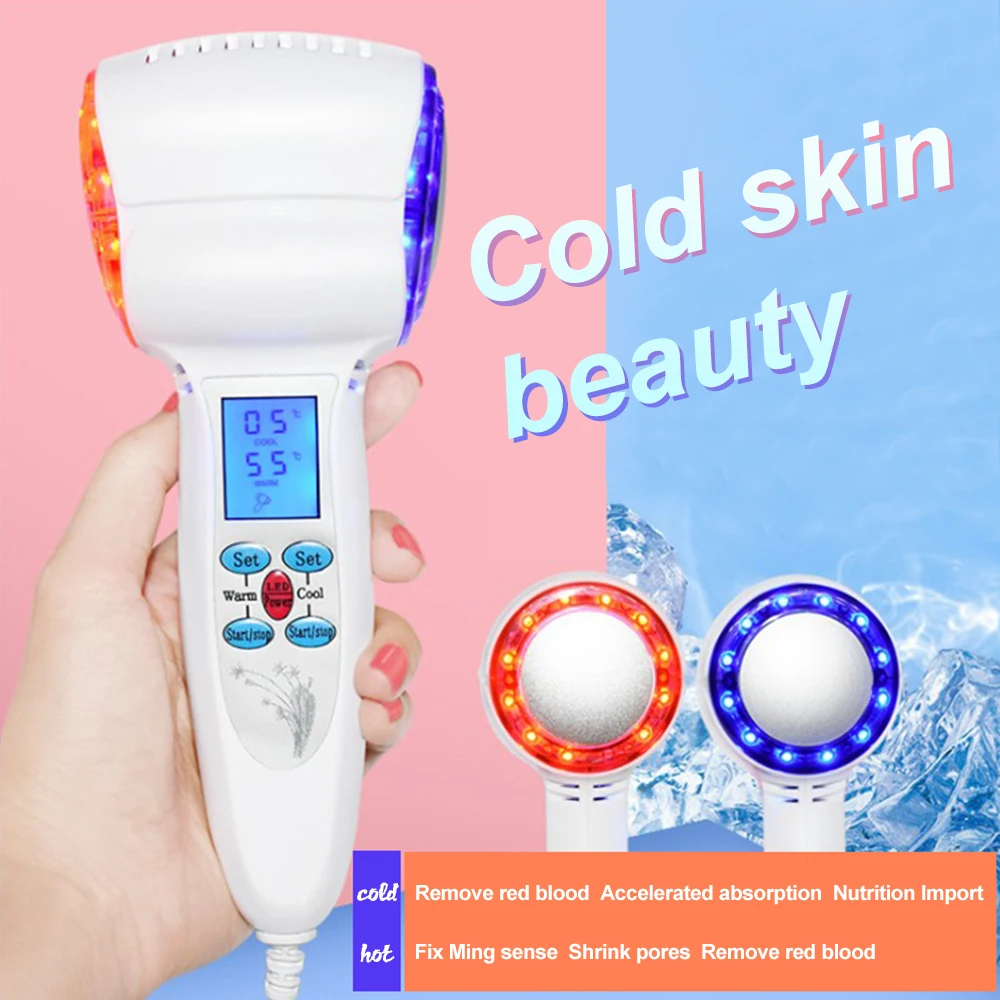 Профессиональный Горячий холодный молоток для лечения акне спа массаж кожи лица