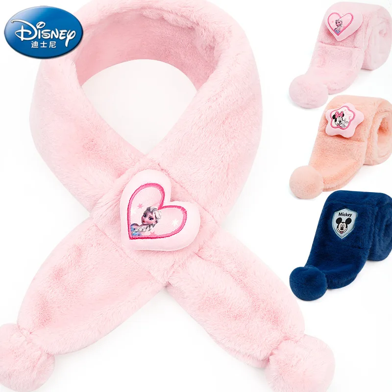 

Оригинальный детский шарф Disney, осенне-зимний детский комбинезон для мальчиков и девочек, Детский Теплый ветрозащитный плюшевый шарф для ул...