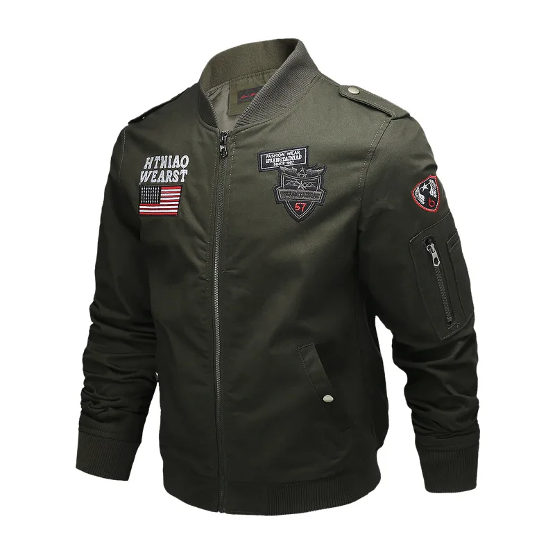 Men's Military Jacket Fashion Armed Style Chalecos Para Hombre Outdoor Sports Cotton Aviator Jacket Men's Military Jacket 6XL