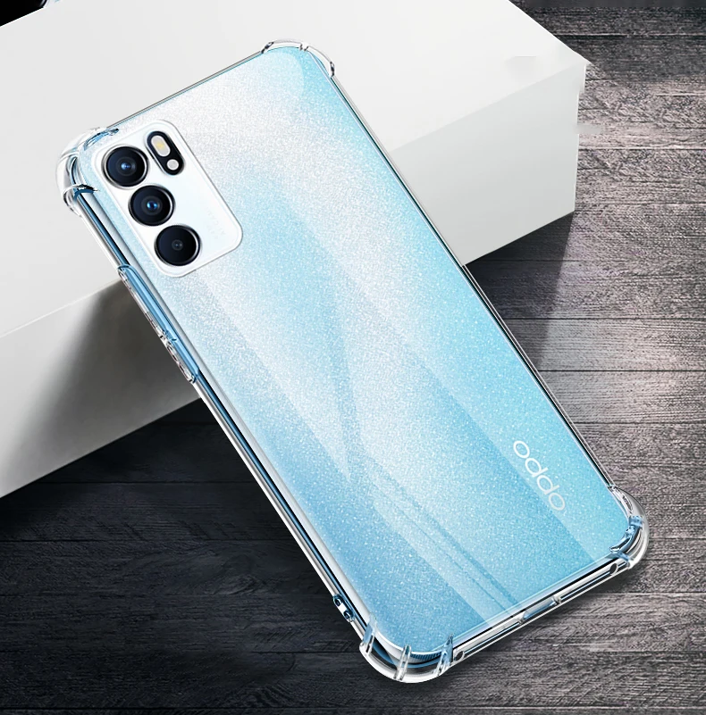 Original Camera Protective Clear Phone Case for OPPO Reno 6 Pro Plus Reno6 6pro 6Z Reno6Z 5G Shockproof Silicone Cover Funda Bag