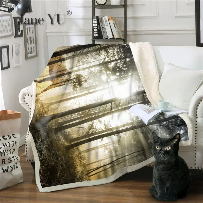 

Thickened Double-sided Velvet Blanket 3d Digital Printed Blanket Sofa Cover Blanket Square Velvet Blanket