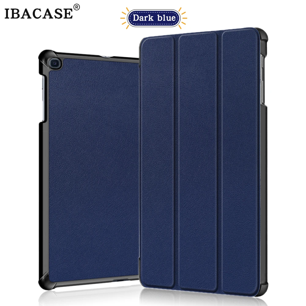 Dark blue Чехол для samsung galaxy Tab A 10,1 SM-T510 T515 чехол для планшета Роскошный PU чехол Модный цветной кожаный чехол с рисунком - Цвет: Dark blue