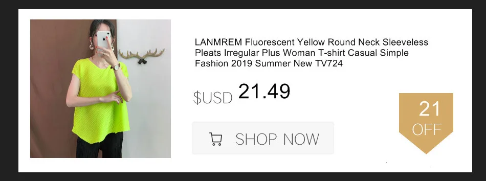 LANMREM Новая модная плиссированная элегантная тонкая универсальная эластичная женская футболка с длинными рукавами и высоким воротником AD058