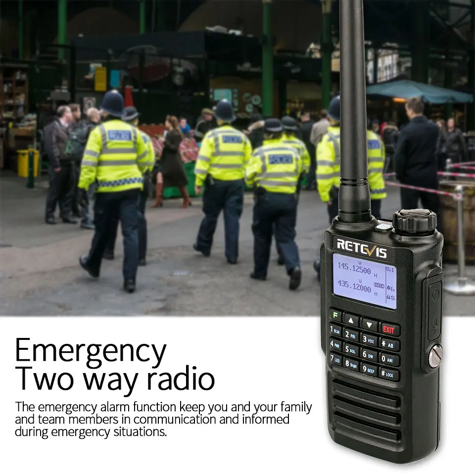 IP67 водонепроницаемый Walkie Talkie RETEVIS RT87 профессиональный большой диапазон 5 Вт UHF(или VHF) Hands Free FM Двухстороннее Радио рация