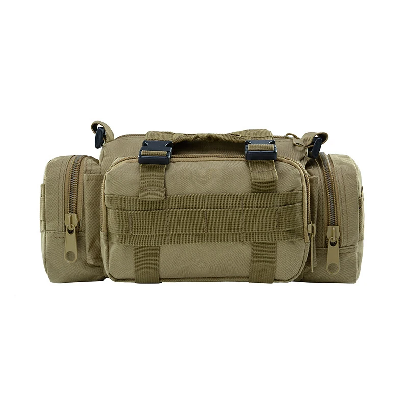 Khaki 3 способа многофункциональная тактическая поясная сумка Военная армейская Сумка-Слинг Molle Mochila для альпинизма, пешего туризма, велоспорта - Цвет: Khaki