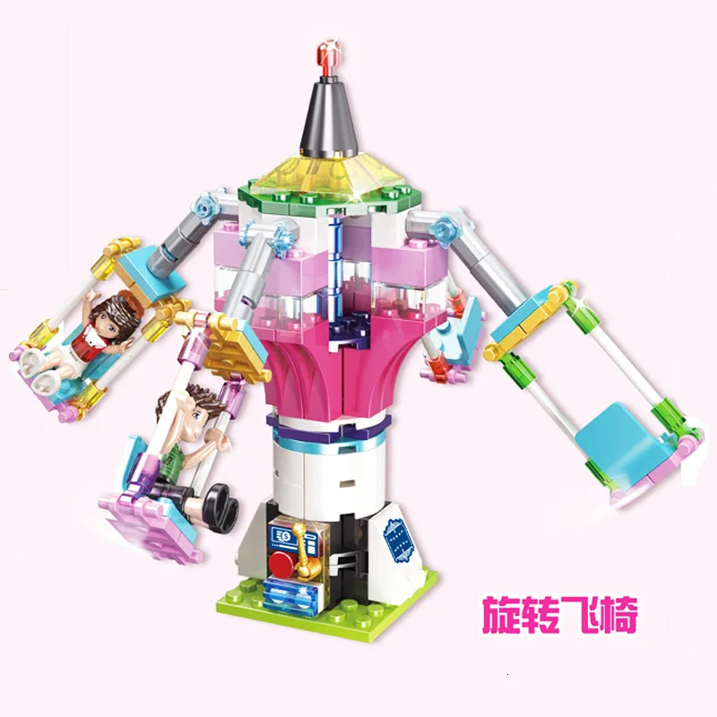 659 шт парк развлечений горки строительные блоки фигурки из блоков игрушки для