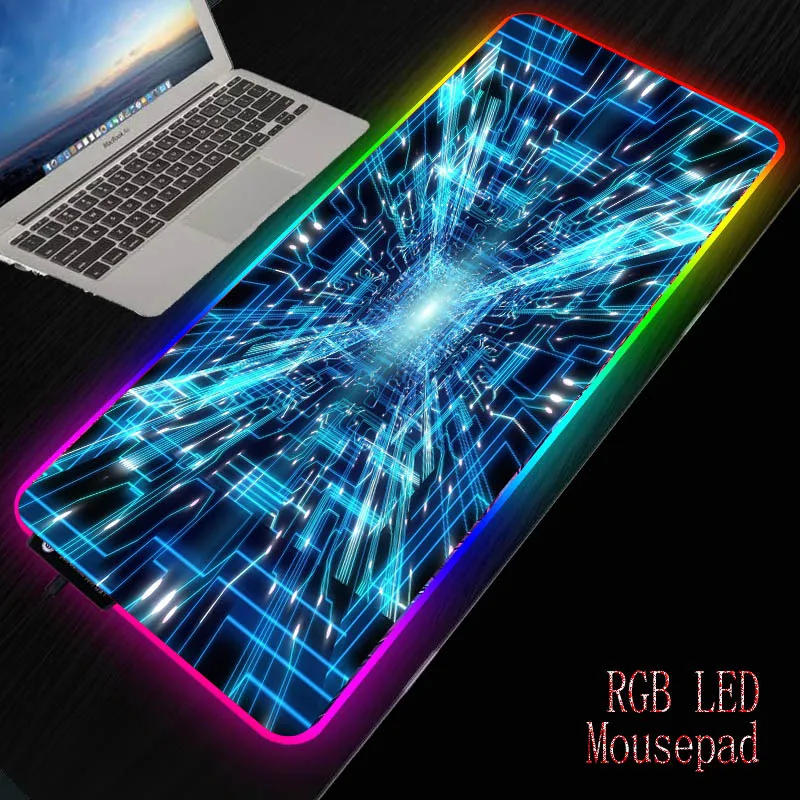 

MRGBEST RGB Gaming Mouse Pad Computer Mousepad Futuristic Background Large Mouse Pad Big Gamer Desk Mouse Mause Pad Mice Mat