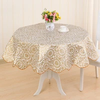 round table cloth plastic waterproof oilproof table cover floral printed home kitchen dining tablecloth table decor supplies
