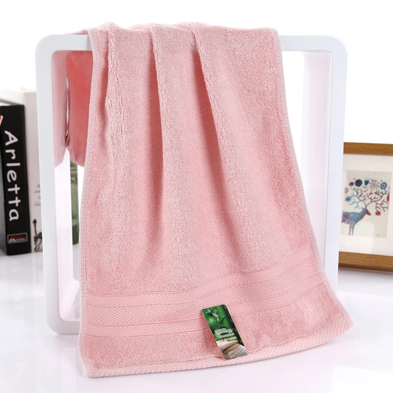 2 шт. 100% бамбуковое волокно однотонное полотенце для лица пляжное взрослых