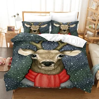 free dropshipping bedding sets duvet cover 1 pillowcase single childrens bedding gife n01cartoon deer animal