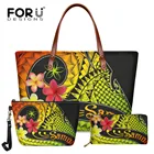 FORUDESIGNS, Самоа, полинезийская Плюмерия, узор, сумка на плечо, роскошная модная женская сумка и кошелек, сумка с верхней ручкой, женская сумка