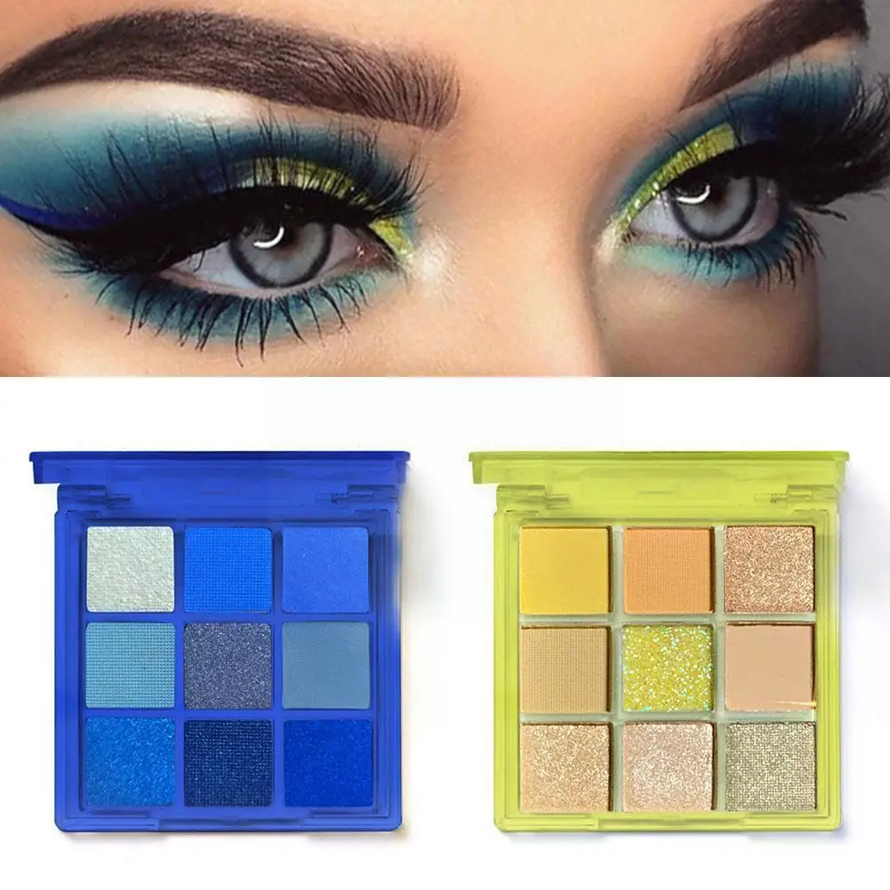 

9 Colors Shimmer Shine Diamond Yellow Neon Eyeshadow Matte Eyeshadow Palette Blue Makeup Palette Eye Shadow Blood Pallete B8n8