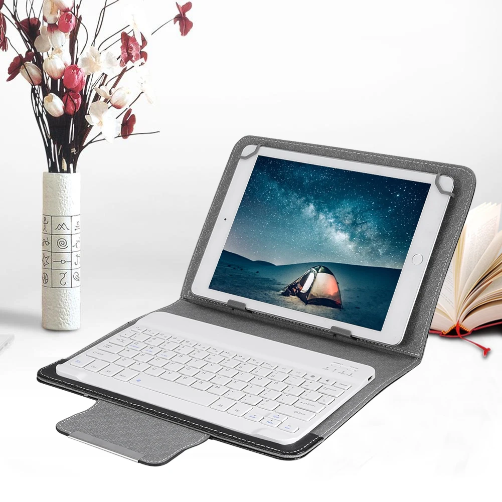 

2021 hot selling Magic Wireless Tablet Laptop Universal PU Protective Case Cover W Bluetooth Keyboard For Android/IOS/WIN