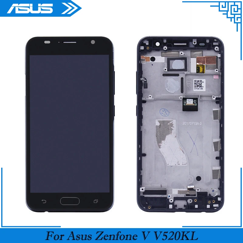 Купи Для ASUS ZenFone V V520KL ЖК-дисплей кодирующий преобразователь сенсорного экрана в сборе запасная часть с рамкой для ASUS ZenFone V520KL ЖК-экран за 3,625 рублей в магазине AliExpress