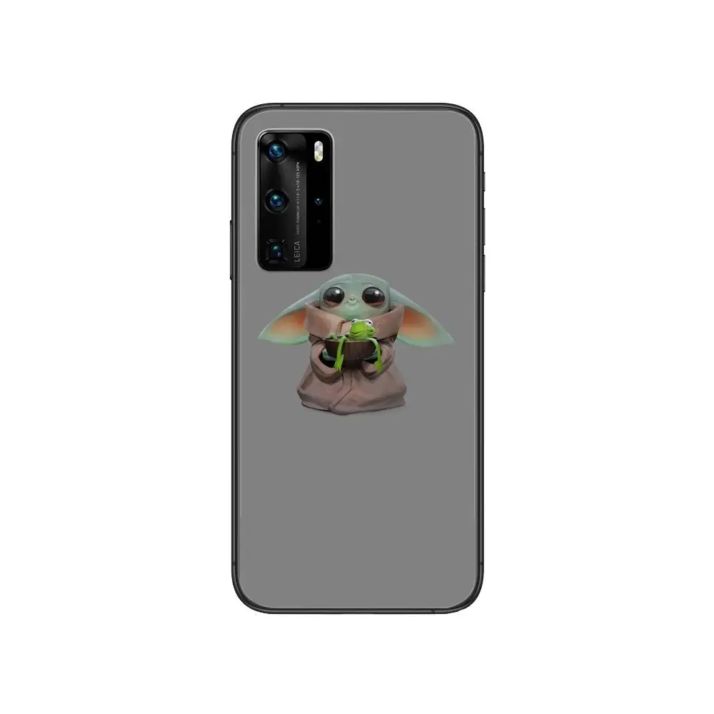 

Cute Lovely Baby Yodae Phone Case For Huawei P 40 30 20 10 9 8 Lite E Pro Plus Black Etui Coque Painting Hoesjes comic fas