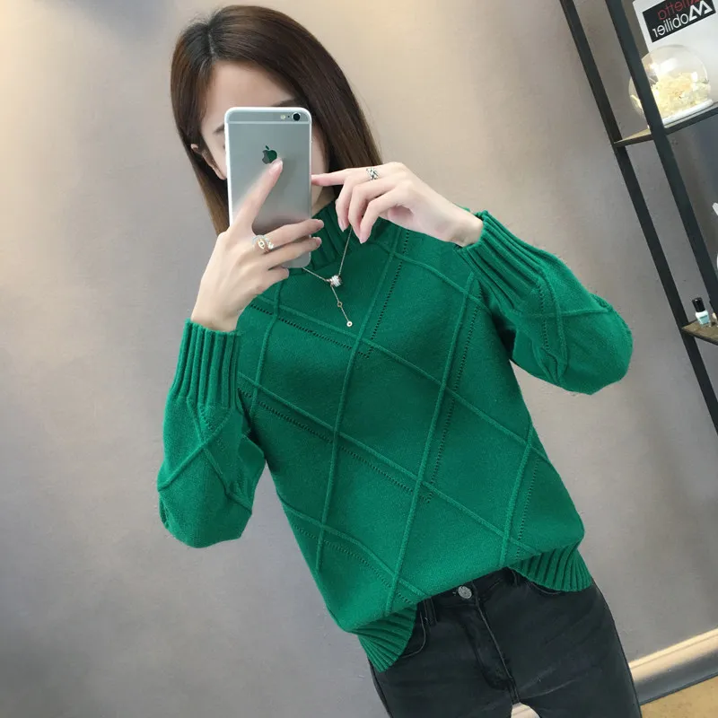 

Women Pullovers Knitted Sweater 2021 Autumn Winter Criss-Cross Clothes Knitted Tops Elegant Thick Long Sleeve Knitwear Female