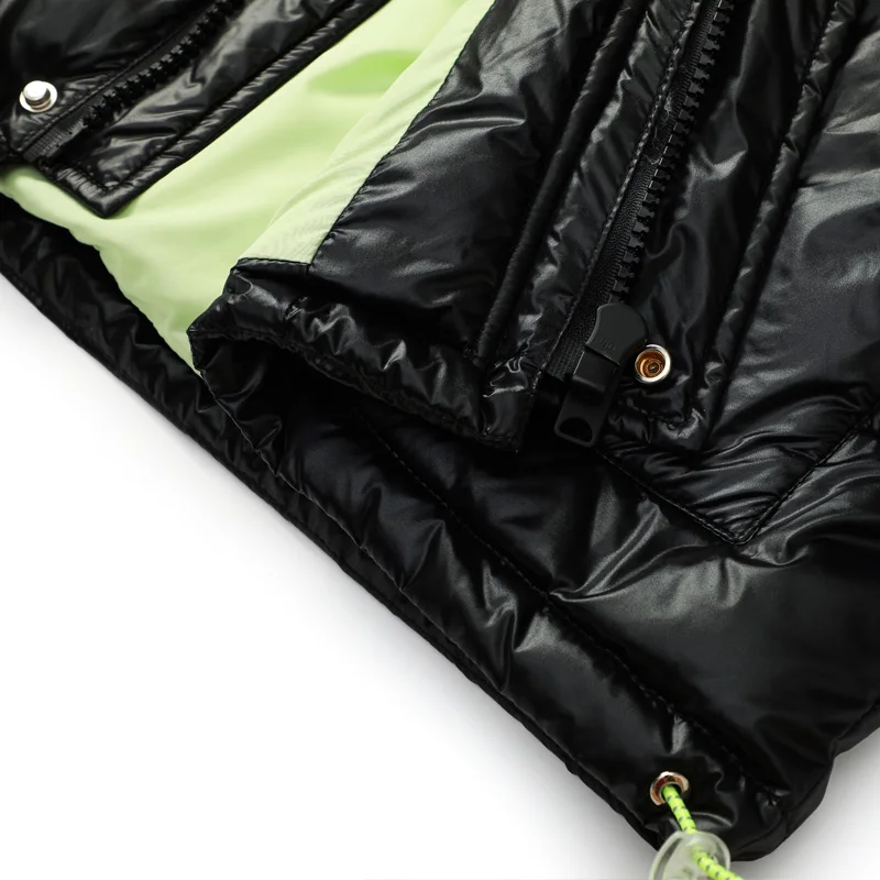 

2019 winter new men's bright outdoor loose hooded down jacket high quality fashion simple wild personality men's jacket