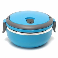 stainless steel round 1 layer insulated food thermal containers lunch box case kitchen accessories tableware lunch box