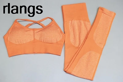 

Ladies 2 Piece Seamless Fitness pants Sportswear Gym Suit Gym Suit Long Sleeve gym Crop Top High Waist Leggings Fitness Gym Suit