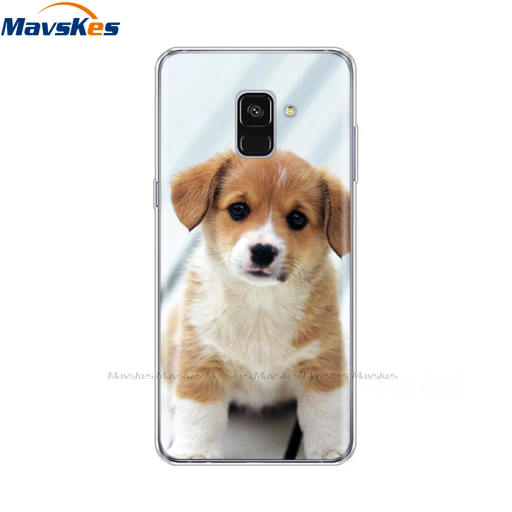 Силиконовый чехол для телефона Samsung Galaxy A8 2018 A530 A530F Plus мягкий прозрачный из ТПУ