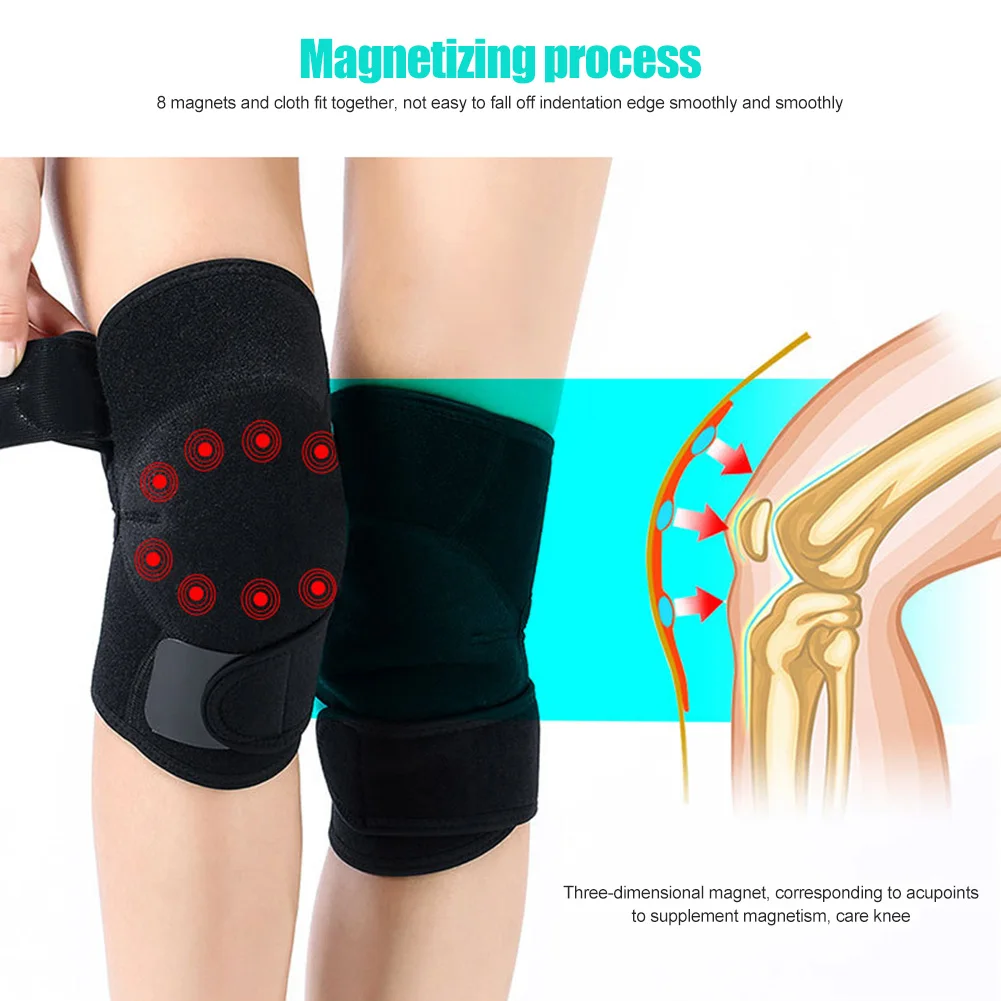 

2pcs Self-heating lodestone Kneepad Warm Sports Protective Gear Fitness Running Kneepad Pad NShopping