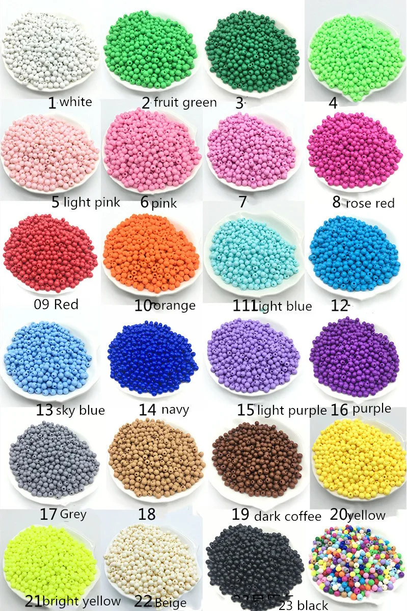5 мм милые мини бусины акриловые карамельные цвета круглые шарики