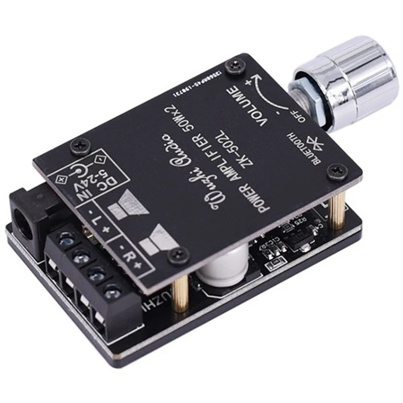 Bluetooth 5.0 Wireless Audio Digital Power Amplifier Stereo Board 50Wx2 Amp Amplificado | Электроника