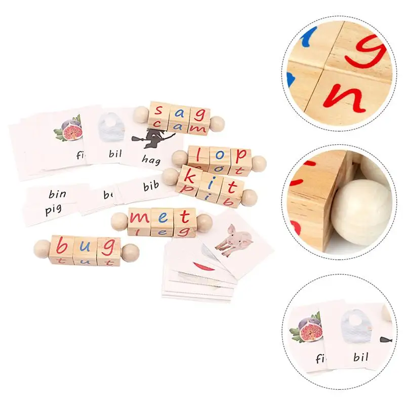 

1 Set of Educational Words Puzzle Toys Letter Spelling Toy Building Block Toys
