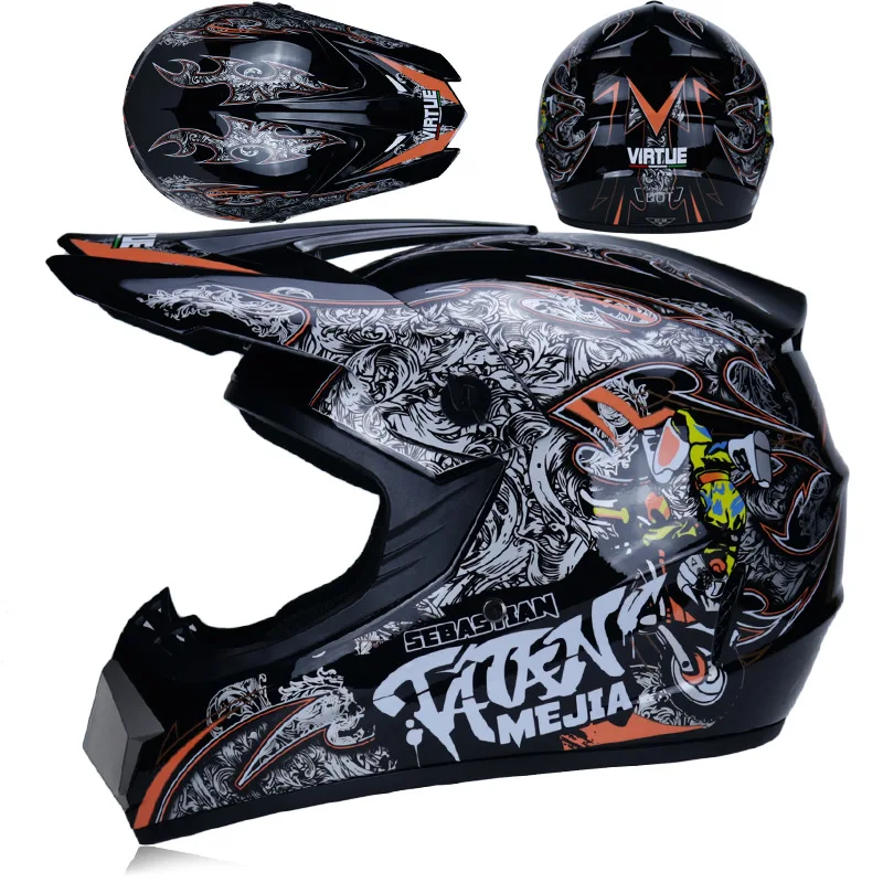 C28 Профессиональный Гоночный Кроссовый шлем hors route Casque Moto Capacete Moto Casco внедорожный мультяшный детский мотоциклетный шлем - Цвет: C28