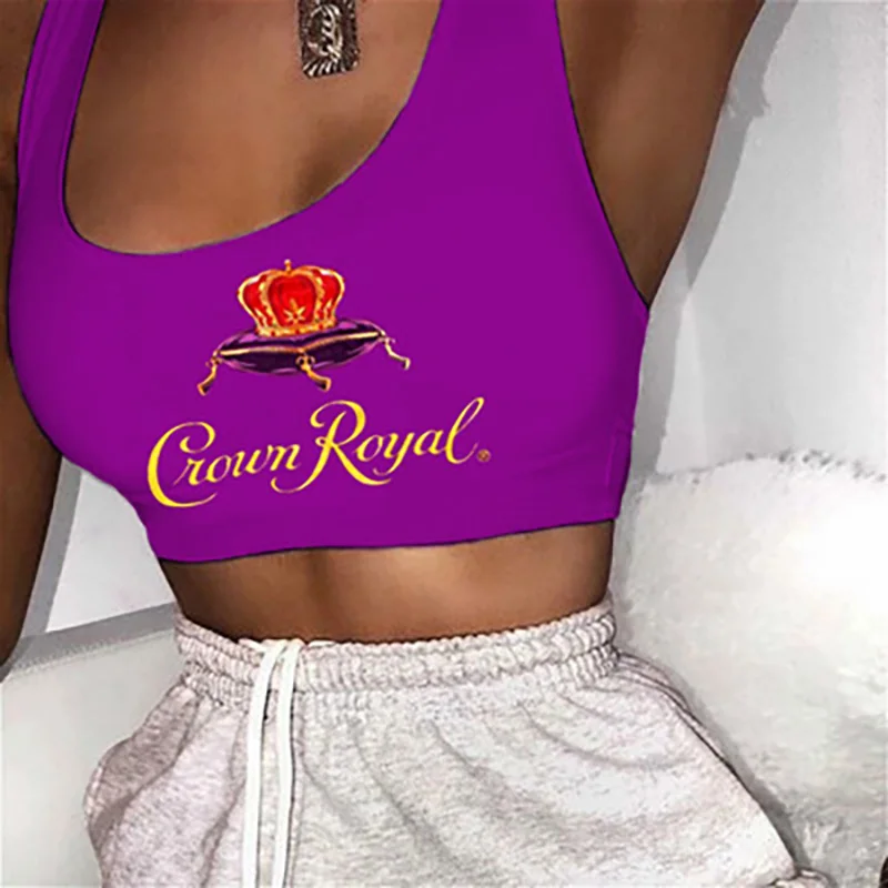 

2021 New Summer Women's Vest Cartoon Candy Snack Print Pattern Women's Sports Vest Top