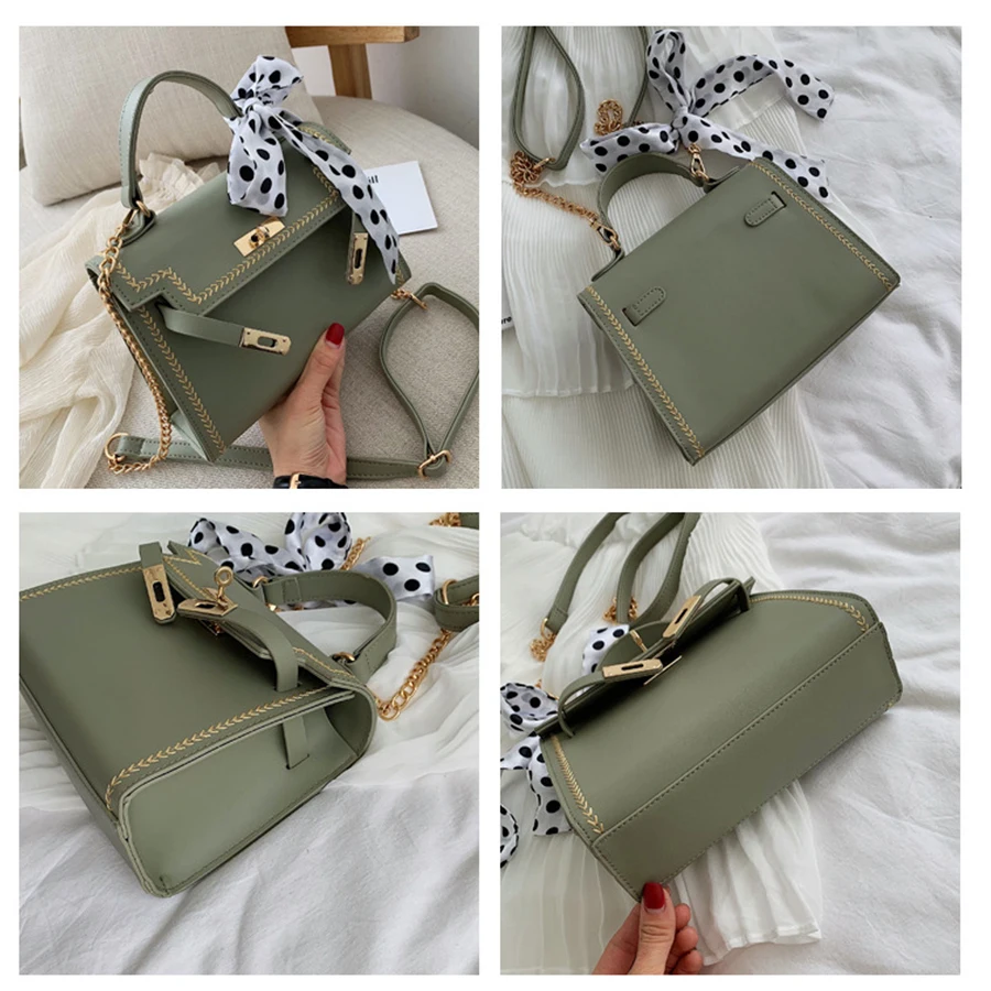 Дизайнерские новые сумки через плечо с замком для женщин повседневные