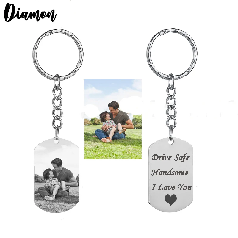 

Брелок для ключей из нержавеющей стали, серебристого цвета, с гравировкой