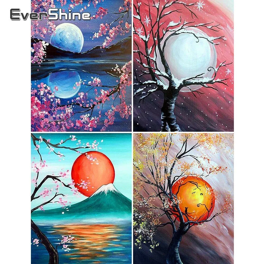 Evershine 5D Алмазная мозаика полный дисплей пейзаж вышивка продажа сценическая