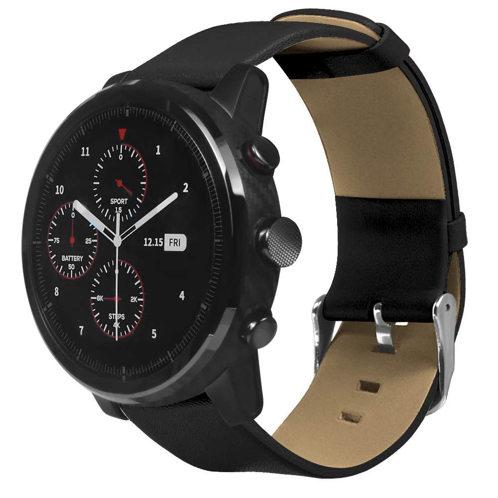 Кожаный ремешок для часов Xiaomi Amazfit Stratos 3 2 2S Pace сменный Браслет Huami AMAZFIT |