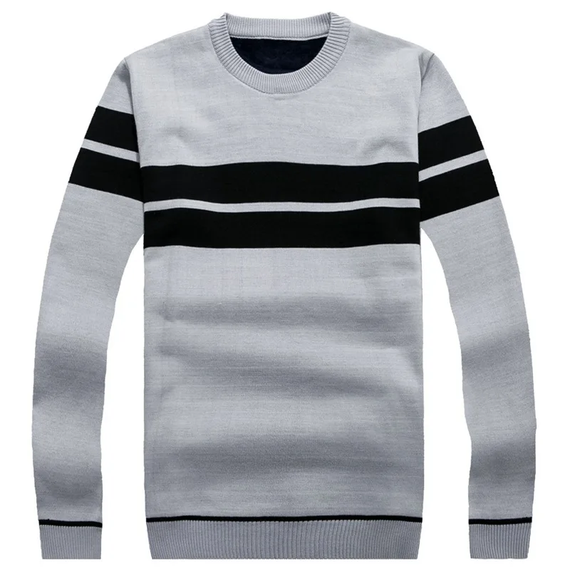 Sweater Men O-Neck Striped Long Sleeve sweaters Slim Fit Knittwear Cotton Casual Mens Sweaters Pullovers Pull Homme M-3XL | Мужская