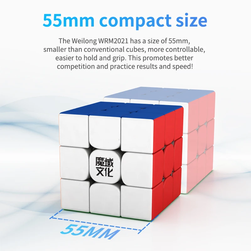 

MoYu Weilong WRM 2021 3x3x3 Magnetic Magic Cube WCA Record Stickerless Magnets Speed Puzzle Cubes Antistress Toys For Children