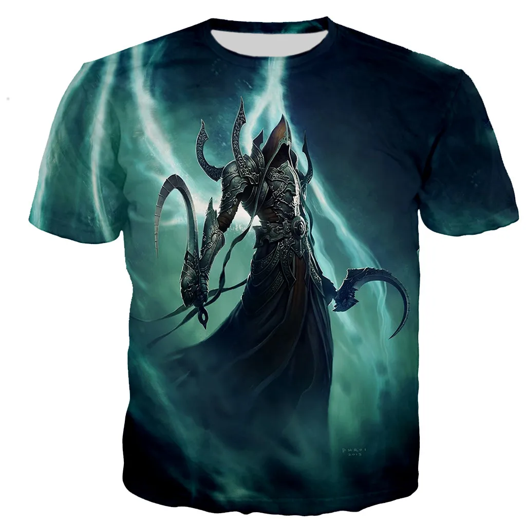 

Diablo 3 Reaper of Soul 3D Printed T-shirts Men/women T ShirtS Casual Harajuku Hip Hop Style Tshirts O-neck Oversized Tops 6XL