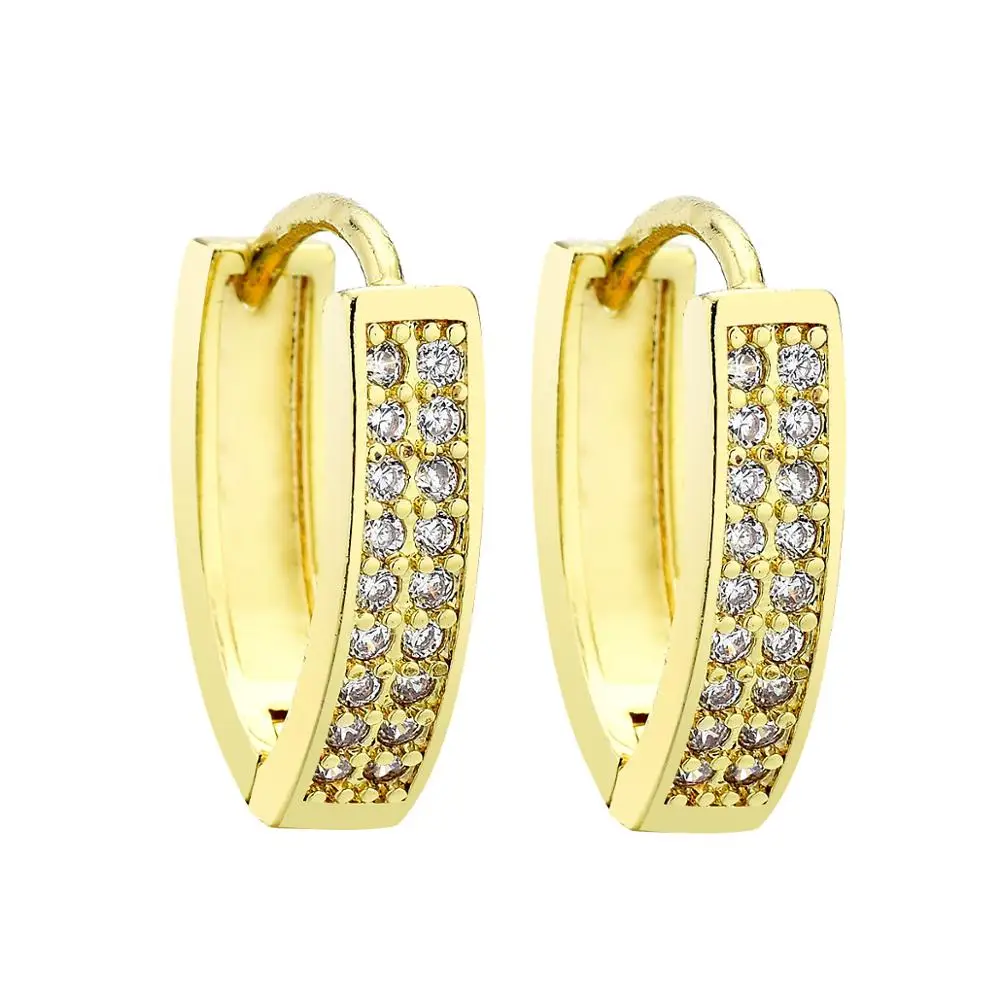 CHSXY розового золотого серебряного черного цвета цветные циркониевые серьги