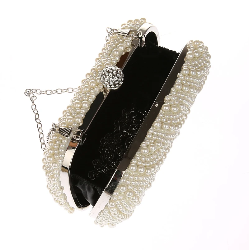 Женский Вечерний Клатч бежевого и черного цвета Свадебный Кошелек праздничная