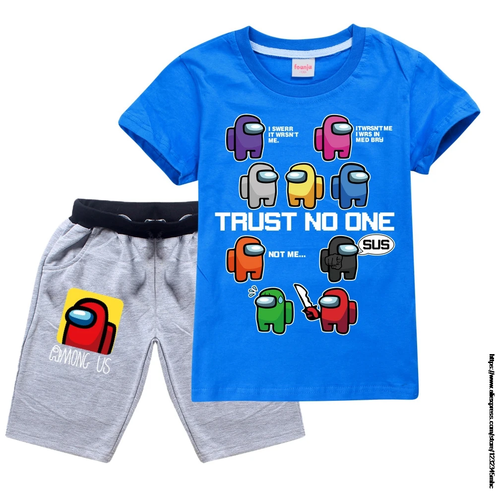 Комплекты детской одежды летняя одежда для мальчиков мультяшная Милая игра
