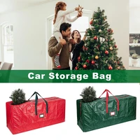 multi size christmas car luggage bag pe car trunk christmas storage bag red green man made decomposable spare bag duffel bag