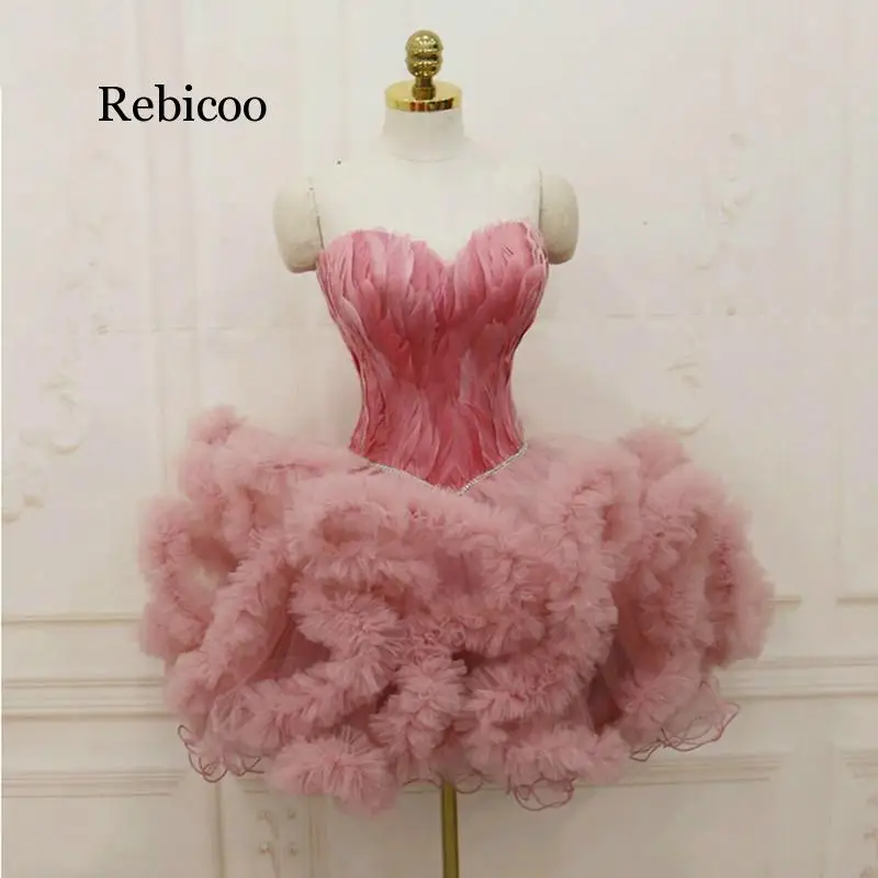 pink  dresses, short princess feathers dresses, sisters birthday shows fluffy