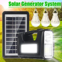 4000mah solar power generator 3 led bulbs home system solar power panel storage generators durable usb charger emergency light